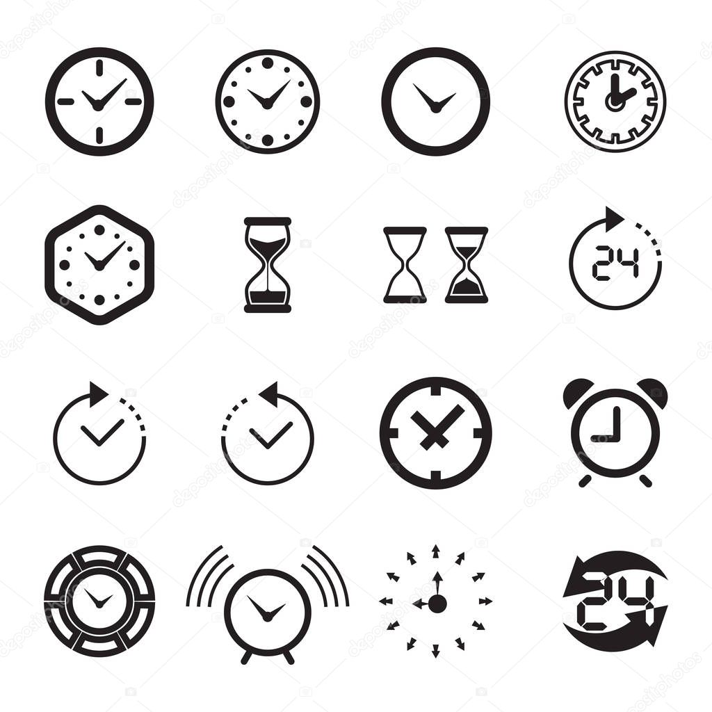 Time Or Clock Icon Isolated