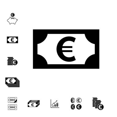 İzole euro vektör simgeler