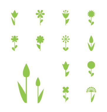 Çiçek vektör simge veya izole sembolü