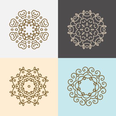 Modern şık logosu öğeleri