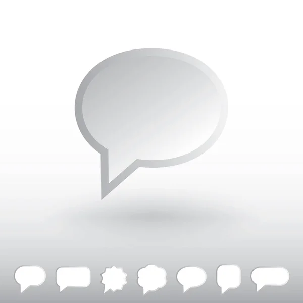 Speech Bubble Vector Iconubbles — Stock Vector