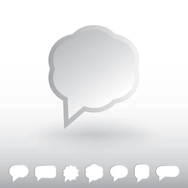 Speech Bubble Vector Iconubbles — Stock Vector