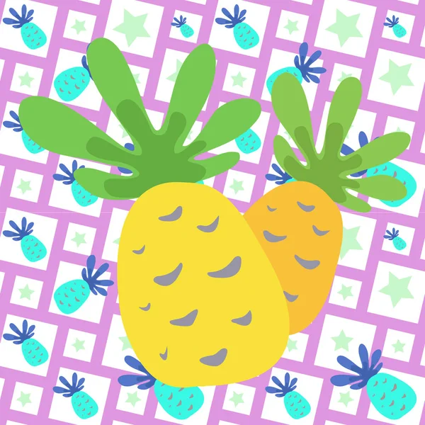 Sömlös ananas mönster — Stock vektor