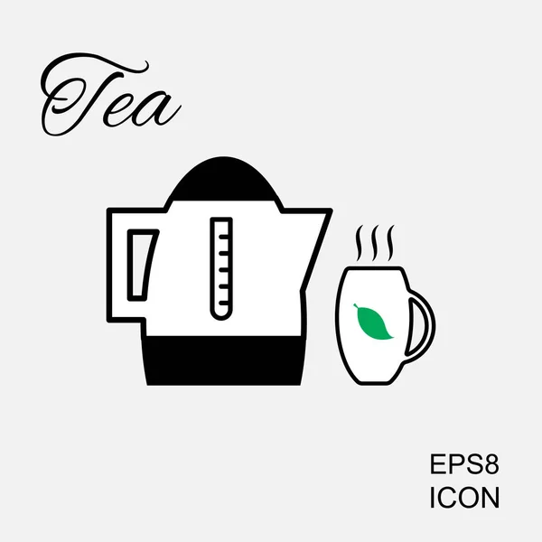 Cup of Hot Tea Vector Icon — Stock Vector