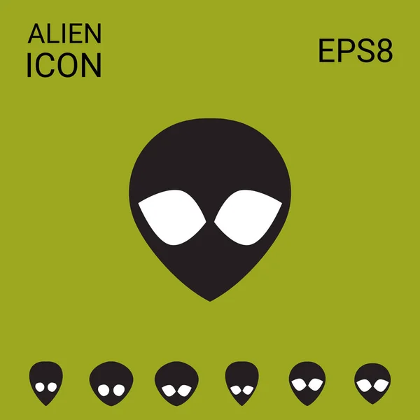 Außerirdische Alien-Ikone — Stockvektor