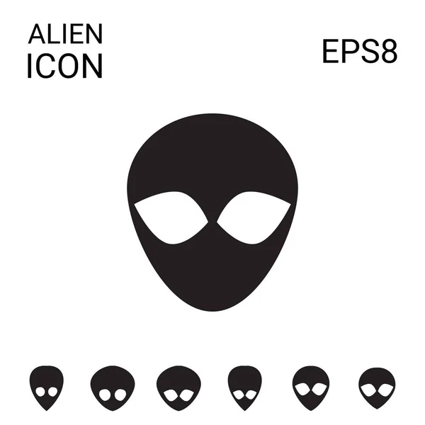 Außerirdische Alien-Ikone — Stockvektor