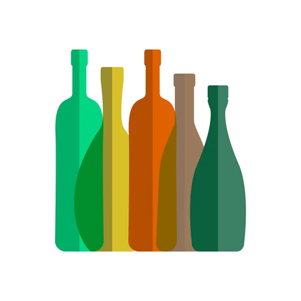 Εικονίδιο μπουκάλι κρασί — Διανυσματικό Αρχείο