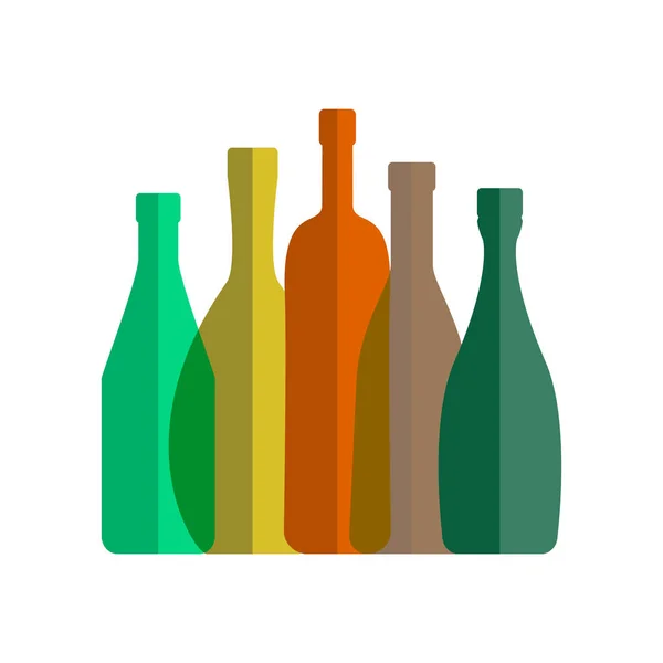 Εικονίδιο μπουκάλι κρασί — Διανυσματικό Αρχείο