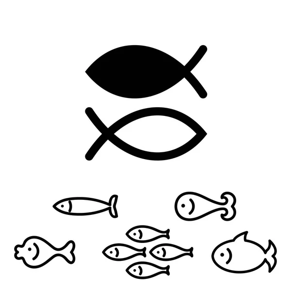 Піктограма риби або логотип — стоковий вектор