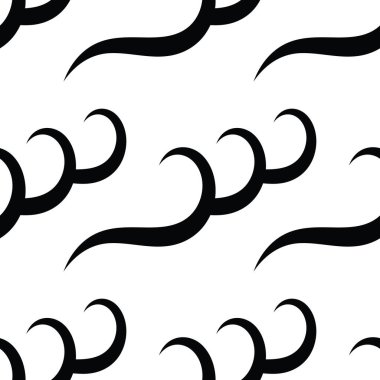 Dalga pürüzsüz vektör deseni veya monokrom modern arkaplan