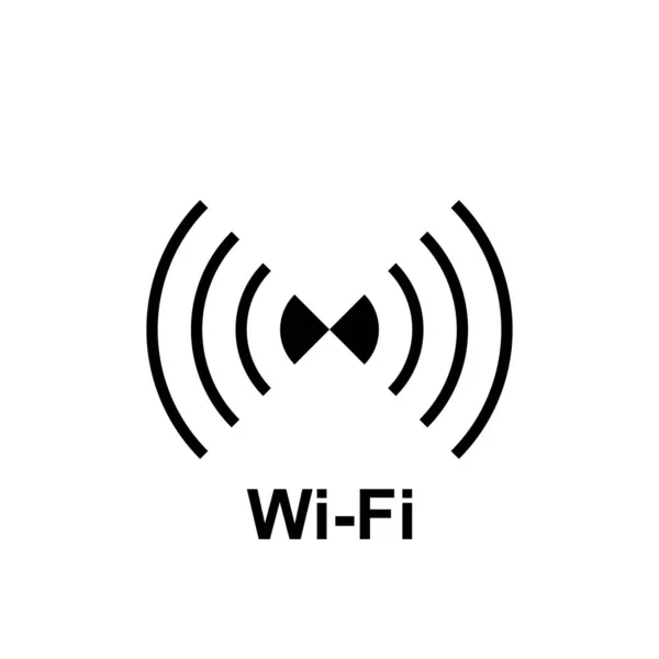 Icône Wifi Simple Illustration Vectorielle Point Chaud Symbole Zone Internet — Image vectorielle