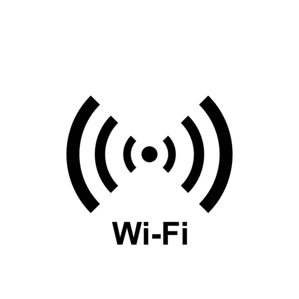 Enkel Wifi Ikon Hot Spot Vektor Illustration Gratis Internet Zon — Stock vektor