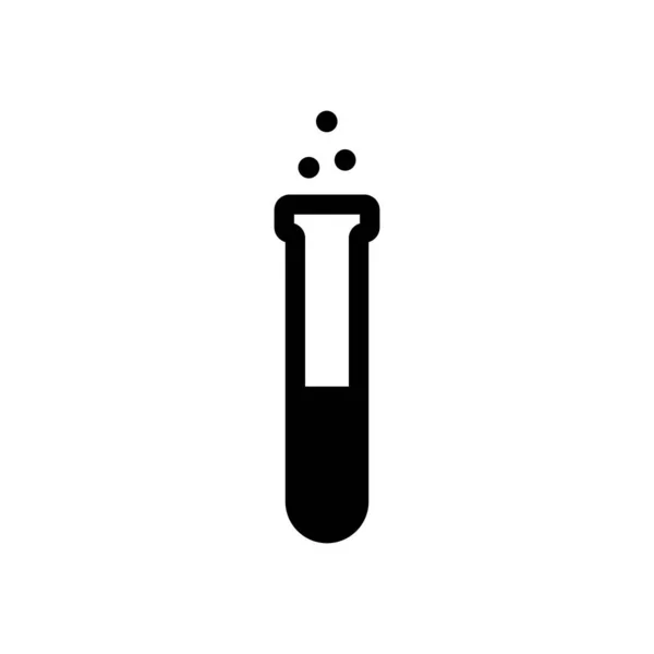 Test Tube Vector Icon Lab Flask Symbol Isolated White Background — Stock Vector