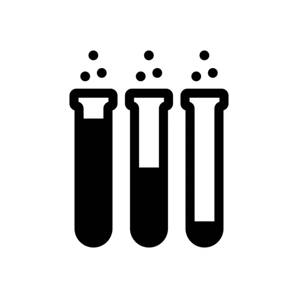 Test Tube Vector Icon Lab Flask Symbol Isolated White Background — Stock Vector