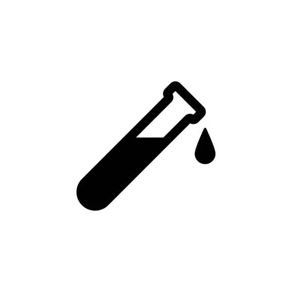 チューブベクトルアイコン 白の背景に隔離されたラボフラスコシンボルをテストします 化学ビーカー 医療機器 エルレンマイヤーのロゴ — ストックベクタ