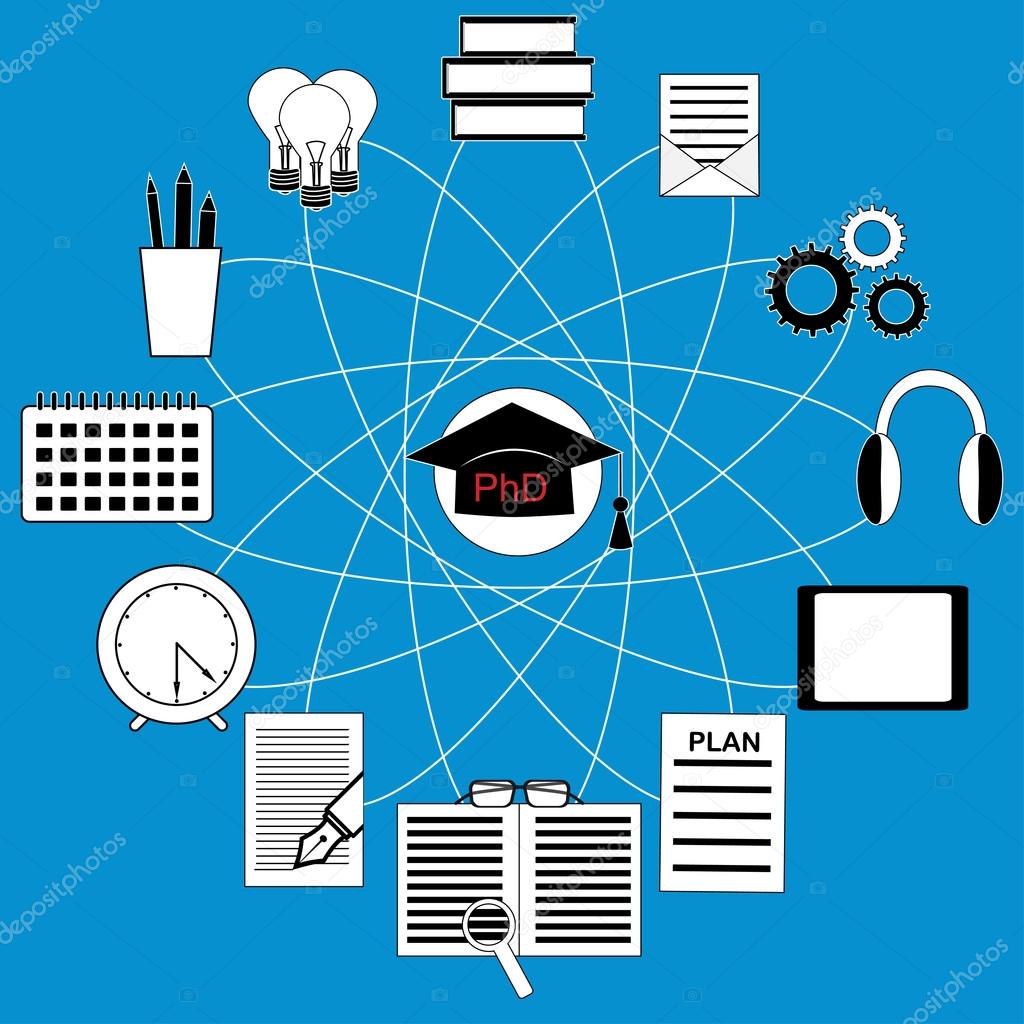 Online Education and E-learning Concept - Icon Set for Flyer, Poster, Web  Site. Vector Illustration. Stock Vector by ©Toltemara 126517474, image size:1024x1024