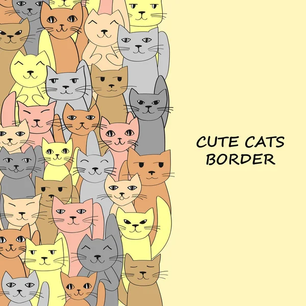 Κάθετη γάτες πανό με χώρο για κείμενο — Διανυσματικό Αρχείο