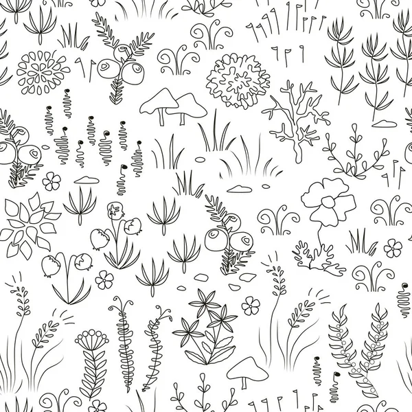 Patrón floral nórdico sin costuras — Archivo Imágenes Vectoriales