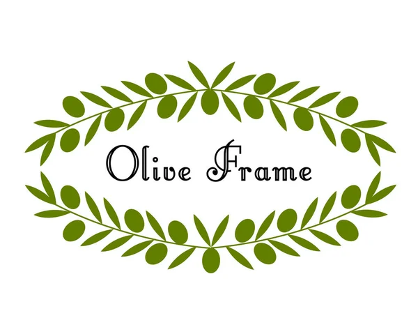Desain bingkai Olive. Ilustrasi vektor - Stok Vektor