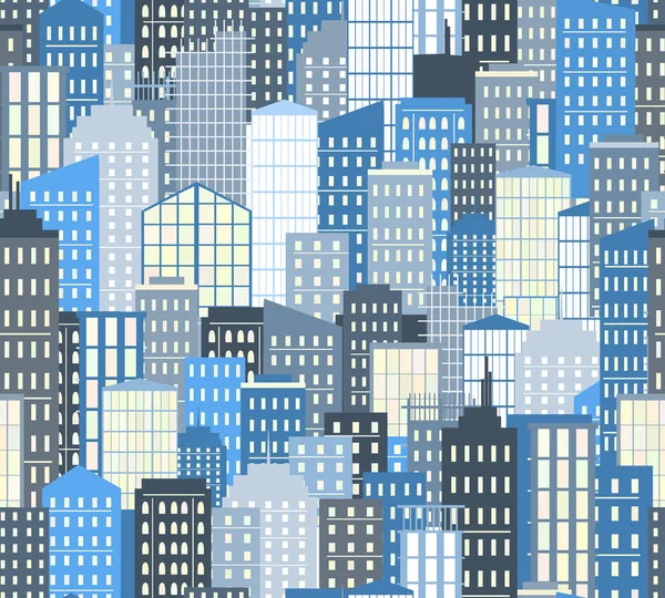 Varrat nélküli városi táj. Vektoros illusztráció. Városi háttér — Stock Vector