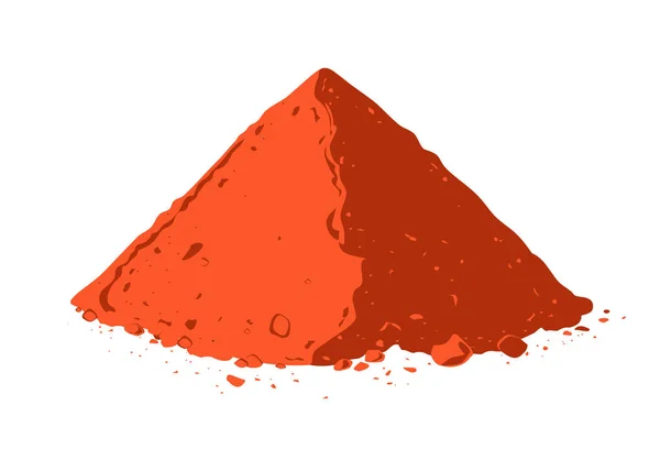 Une Pile Paprika Rouge Piment Moulu Pepperoni Poudre — Image vectorielle