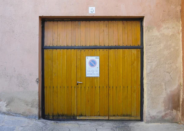 Wooden garage door