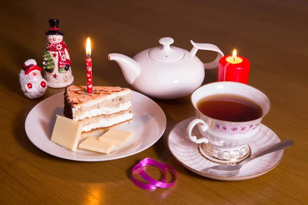 Teatime in the evening — Stock Photo, Image