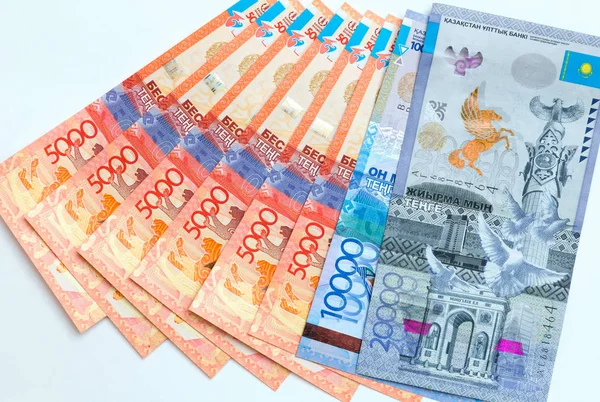 Kazakisk tenge sedlar — Stockfoto