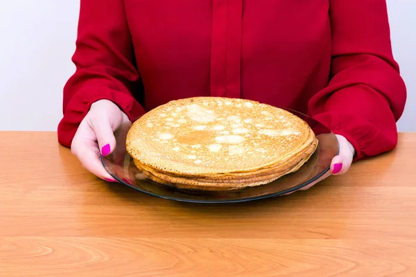 Russian pancakes blini — Stock Photo, Image