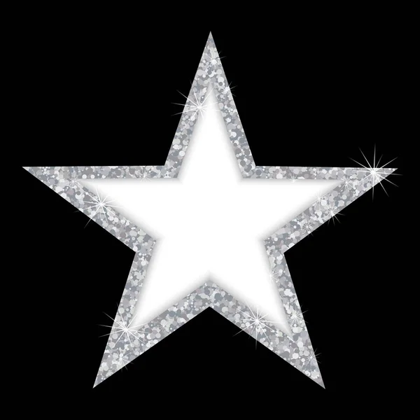 Векторная серебряная звезда. Красивая серебряная звезда, состоящая из — стоковый вектор