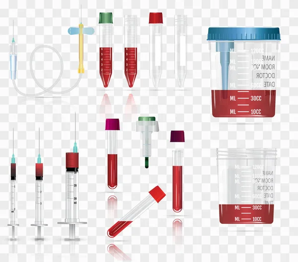 Realistic medical supplies. For blood collection set, for short