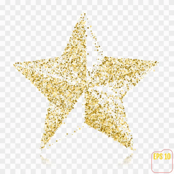 Golden Star. Gold stars confetti concept. Gold holiday backgroun