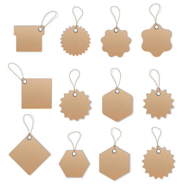 Price or Sale tags and labels vector template set