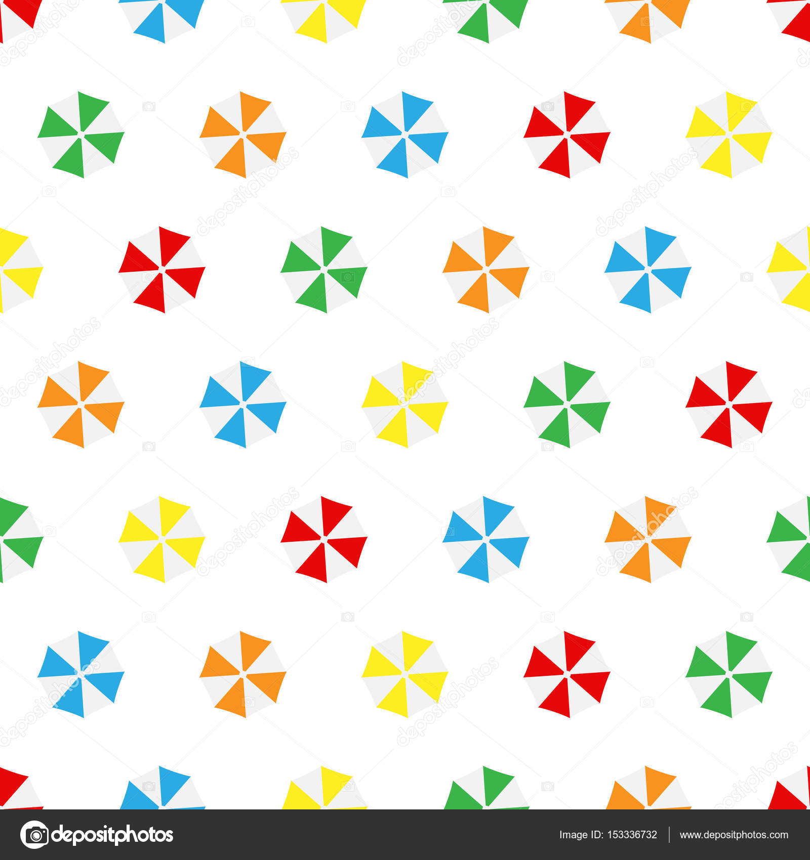 Sans Couture été Plage Différentes Couleurs Parasols De Fond