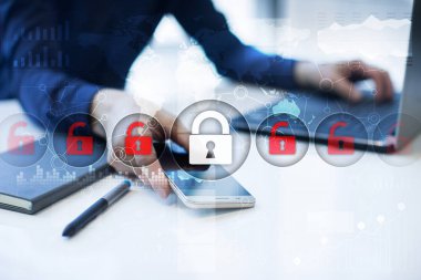 Siber Güvenlik, veri koruma, bilgi güvenliği. İnternet Teknoloji kavramı