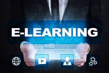 E-öğrenme. Internet eğitim kavramı.