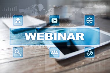 Webinar. E-eğitim, Online Eğitim kavramı. Kişisel gelişim.