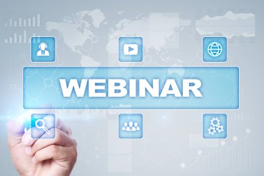 Webinar. E-eğitim, Online Eğitim kavramı. Kişisel gelişim.