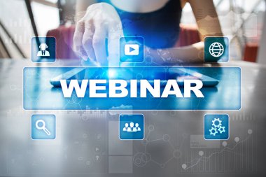 Webinar. E-eğitim, Online Eğitim kavramı. Kişisel gelişim.
