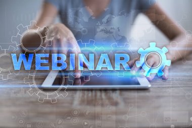Webinar. E-eğitim, Online Eğitim kavramı. Kişisel gelişim.