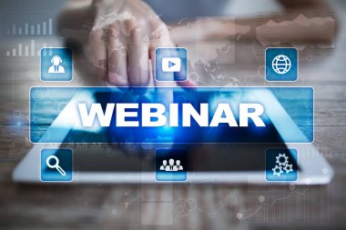 Webinar. E-eğitim, Online Eğitim kavramı. Kişisel gelişim.