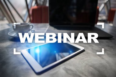 Webinar. E-eğitim, Online Eğitim kavramı. Kişisel gelişim.