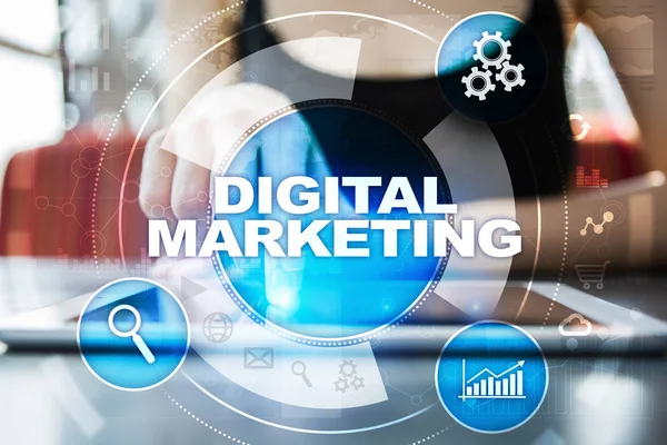 Digitale technologie marketingconcept. Internet. Online. SEO. Smm. reclame. — Stockfoto