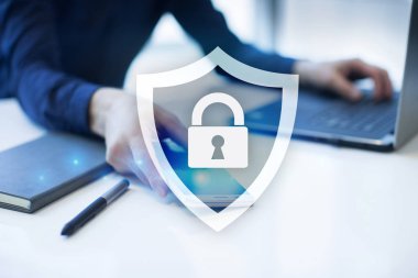 Siber Güvenlik, veri koruma, bilgi güvenliği. Teknoloji iş kavramı