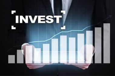 Yatırım. Yatırımın geri dönüşü. Finansal büyüme. Teknoloji ve iş kavramı.
