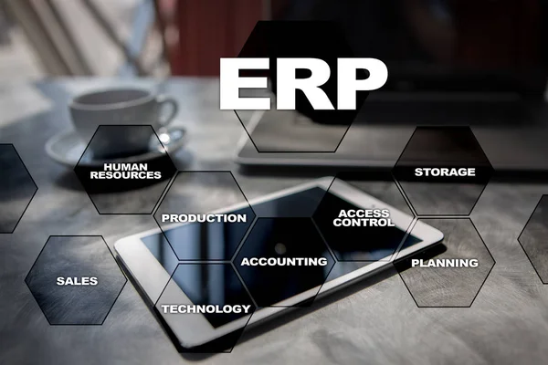Enterprise resources planning business and technology concept.