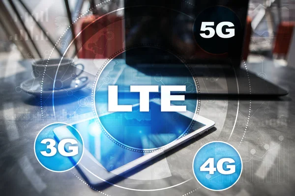 Lte 网络。5g 移动互联网和技术概念. — 图库照片