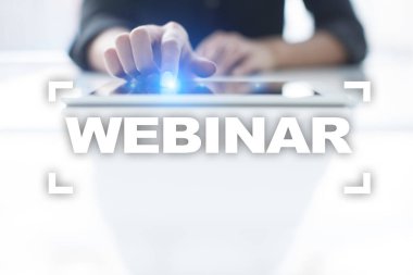 Webinar. E-eğitim, Online Eğitim kavramı. Kişisel gelişim.