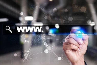 Www metin arama çubuk. Web sitesi Url. İş, internet, teknoloji kavramı.