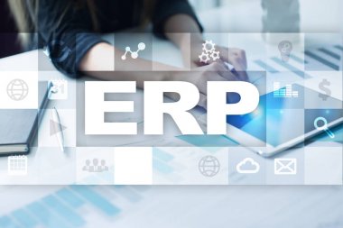 Kurumsal Kaynak Planlama iş ve teknoloji kavramı.